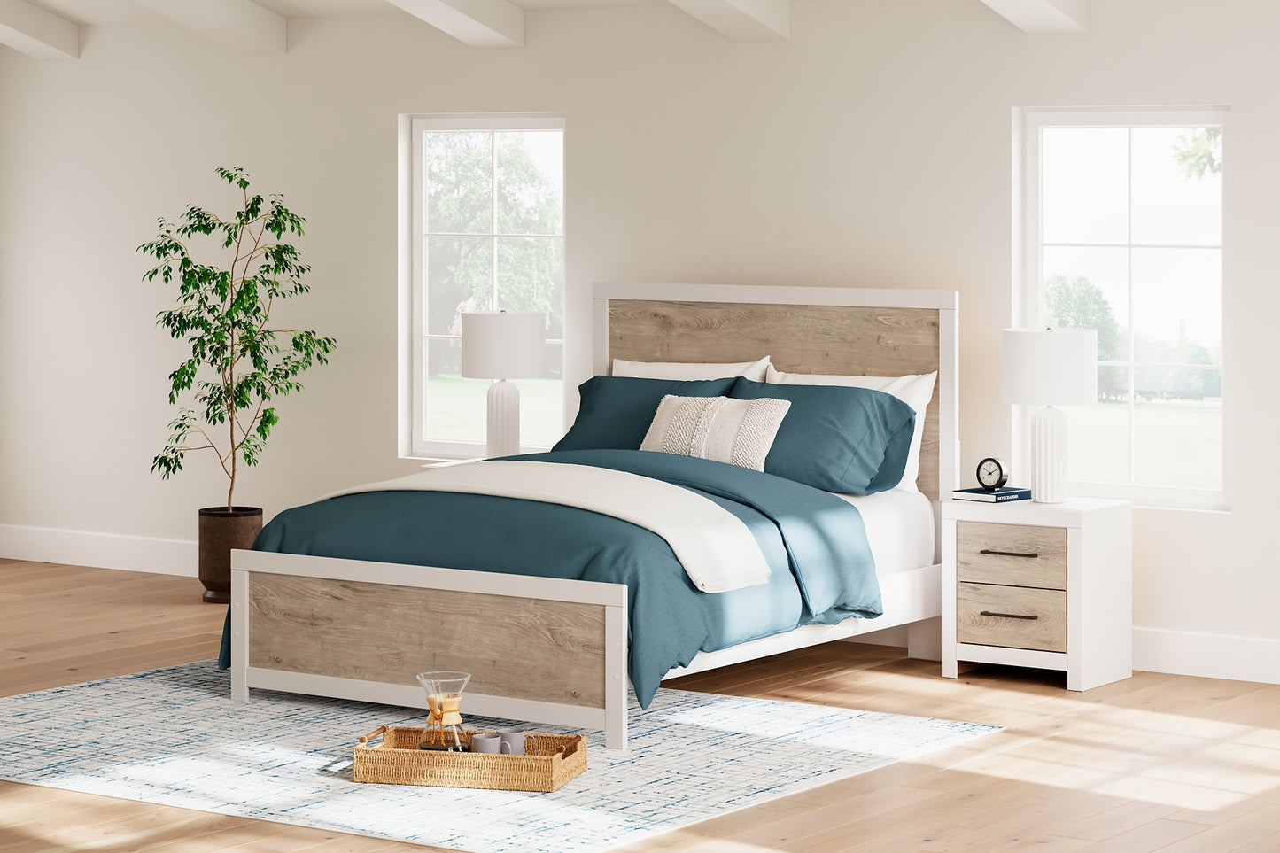 Charbitt Queen Panel Bed with Dresser and Nightstand