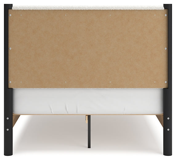 Cadmori Full Upholstered Panel Bed with Dresser