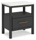 Cadmori King Upholstered Panel Bed with Dresser and 2 Nightstands