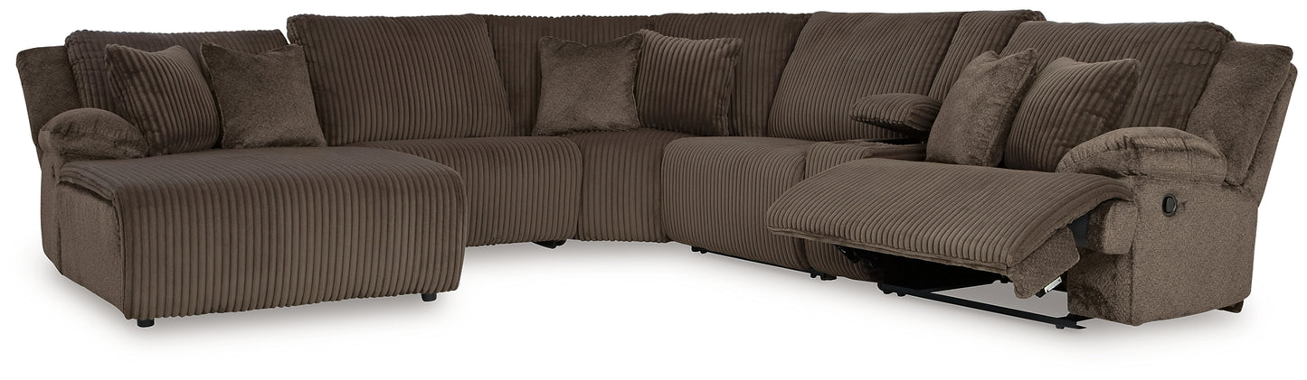 Top Tier 6-Piece Reclining Sectional with Chaise