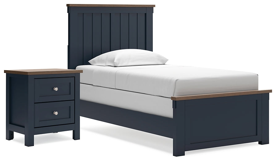 Ashley Express - Landocken Twin Panel Bed with Nightstand