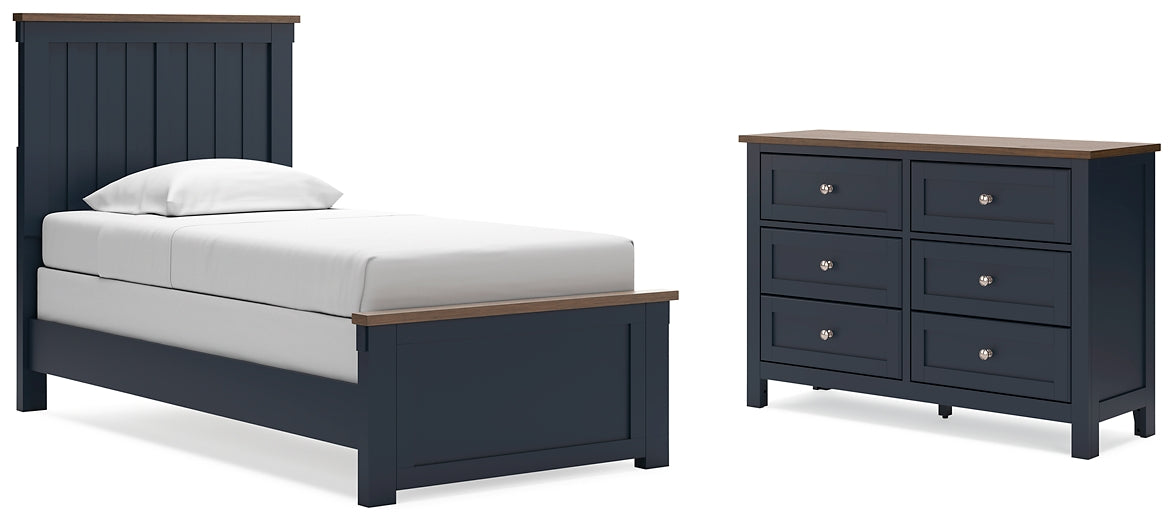 Landocken Twin Panel Bed with Dresser