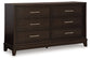 Neymorton California King Upholstered Panel Bed with Dresser and 2 Nightstands