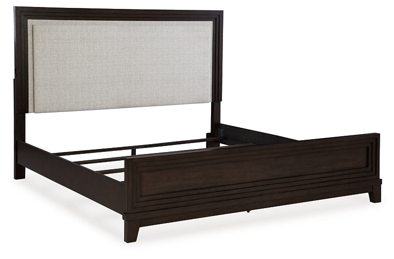 Ashley Express - Neymorton Queen Upholstered Panel Bed with 2 Nightstands