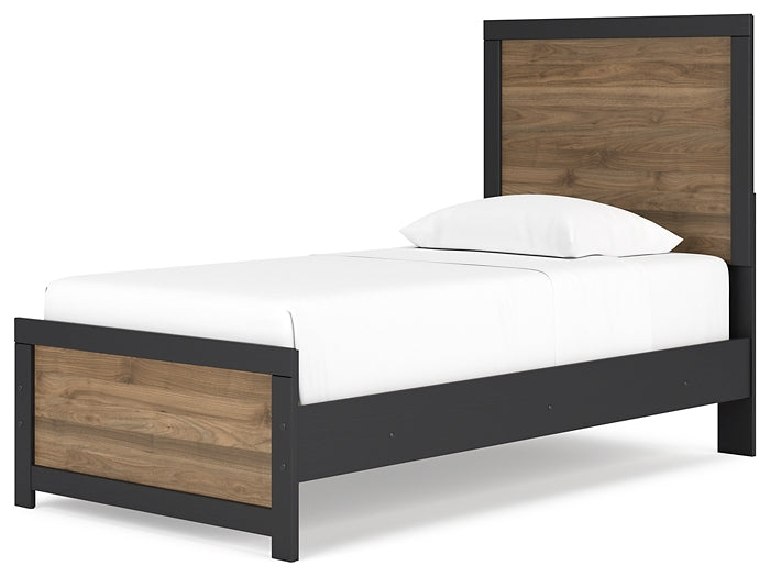 Vertani Twin Panel Bed with Dresser and 2 Nightstands