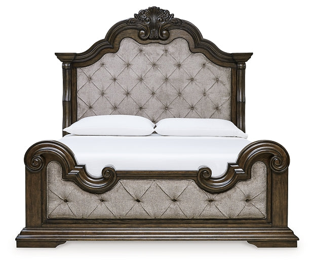 Maylee King Upholstered Bed with Dresser