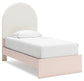 Wistenpine Twin Upholstered Panel Bed with Dresser