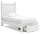 Mollviney Twin Panel Storage Bed with 2 Nightstands