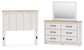 Linnocreek Full Panel Headboard with Mirrored Dresser