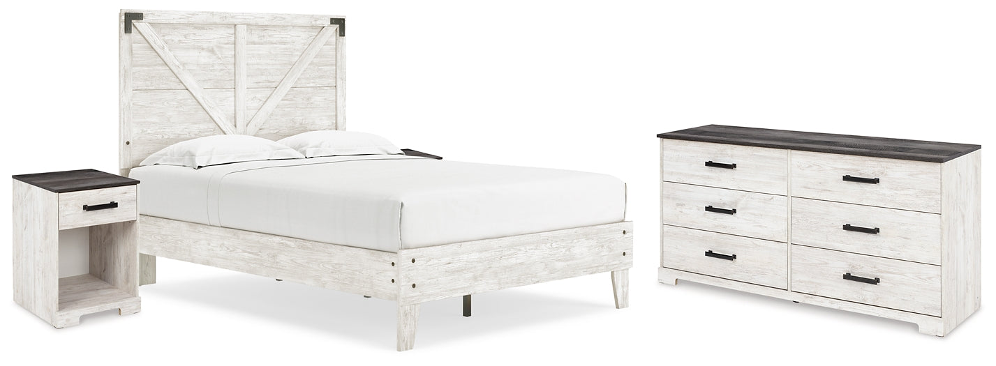 Ashley Express - Shawburn Full Platform Bed with Dresser and 2 Nightstands