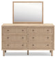 Cielden Full Panel Bed with Mirrored Dresser, Chest and Nightstand