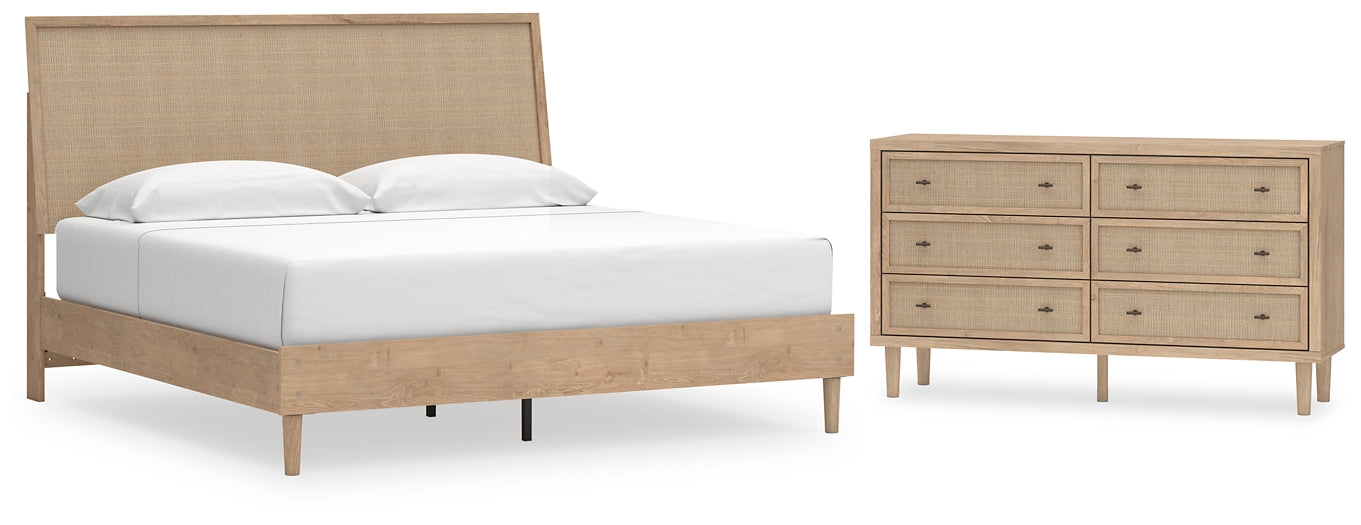 Cielden King Panel Bed with Dresser