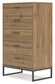 Ashley Express - Deanlow Twin Panel Headboard with Dresser, Chest and 2 Nightstands