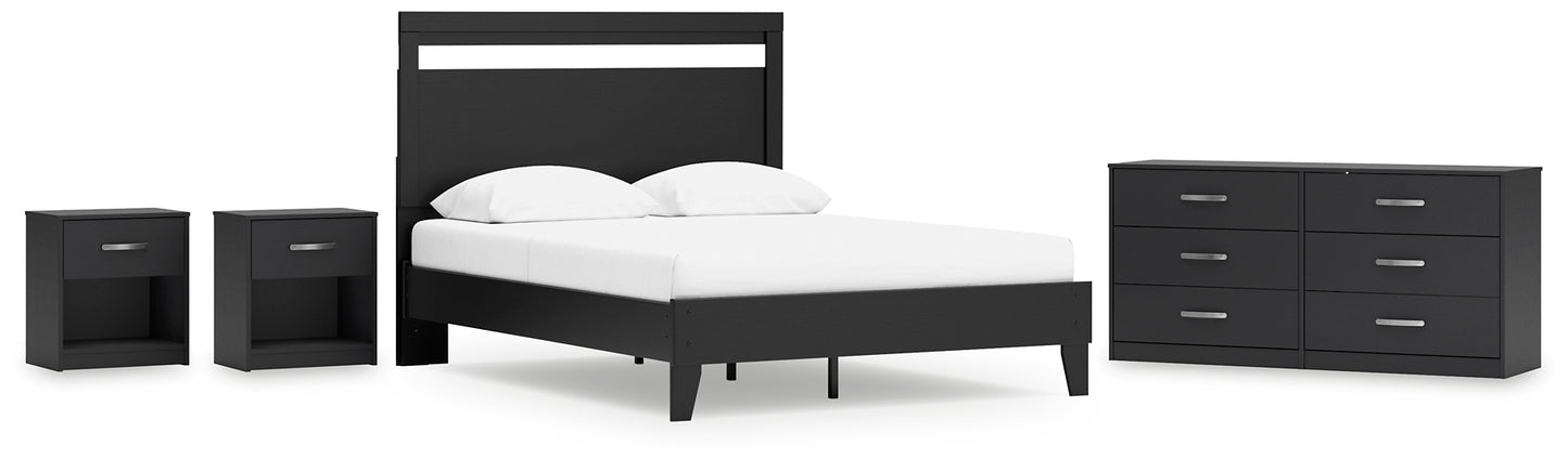 Ashley Express - Finch Queen Panel Platform Bed with Dresser and 2 Nightstands