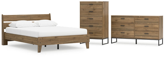 Ashley Express - Deanlow Queen Platform Panel Bed with Dresser and Chest