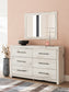 Lawroy Full Panel Bed with Mirrored Dresser and Nightstand