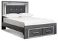 Lodanna Full Panel Bed with 2 Storage Drawers with Dresser