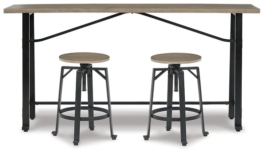 Ashley Express - Lesterton Counter Height Dining Table and 2 Barstools