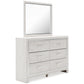 Altyra King Bookcase Headboard with Mirrored Dresser and 2 Nightstands