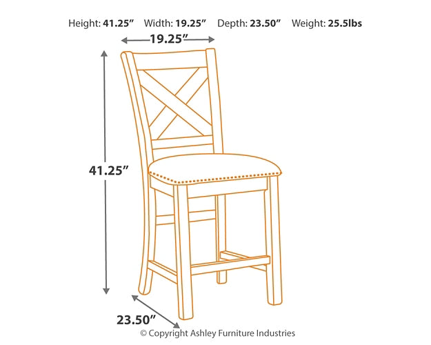 Moriville Counter Height Dining Table and 6 Barstools