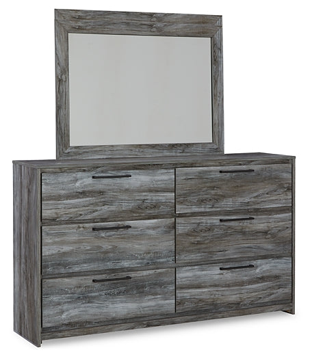 Baystorm Queen Panel Bed with Mirrored Dresser