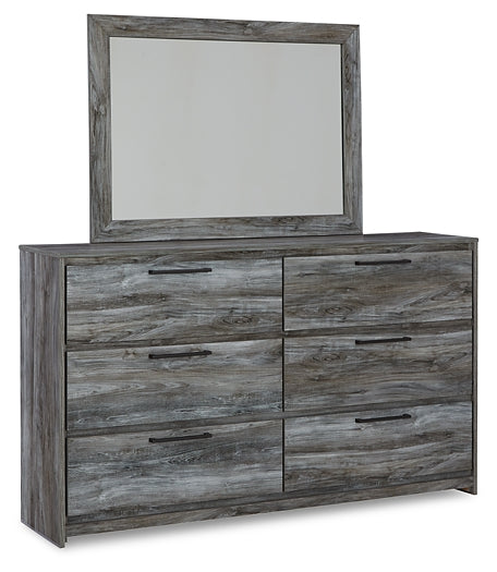 Baystorm Queen Panel Headboard with Mirrored Dresser