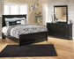 Maribel King Panel Bed with Mirrored Dresser