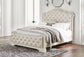 Arlendyne King Upholstered Bed with Mirrored Dresser, Chest and 2 Nightstands