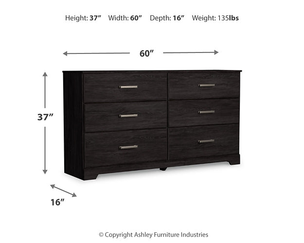 Belachime Twin Panel Bed with Dresser