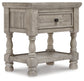 Harrastone Queen Panel Bed with Mirrored Dresser and 2 Nightstands